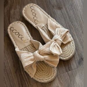 CCOCCI‎ Cream Espadrille Sandals with Bow Detail
